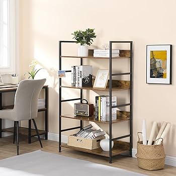 ヴィンテージ ブックシェルフ　本棚　オープン　ラック 弘益 オープンラック6段 幅84cm ヴィンテージ調 ワイドタイプ